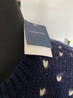 Nwt Lands End Fair Isle Nordic Snowflakes Sweater Sz L